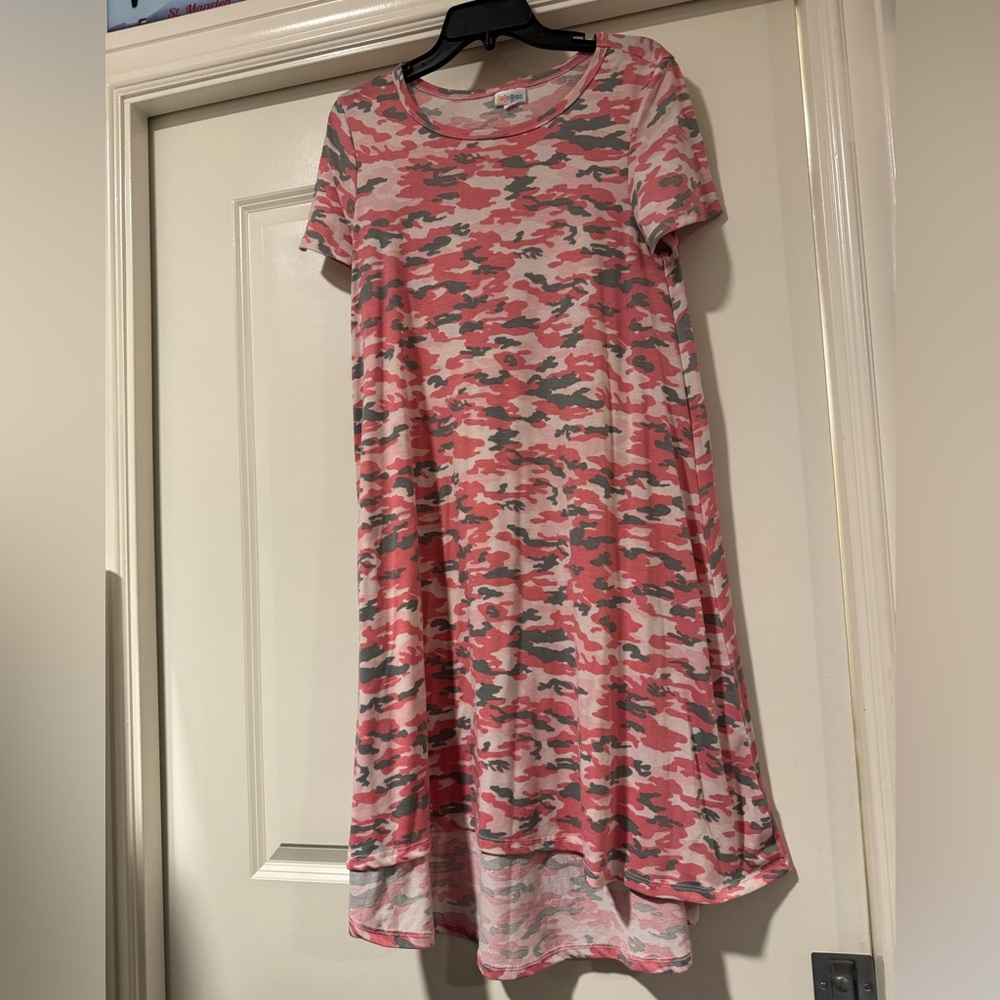 Lularoe Pink Camo Carly Dress Small